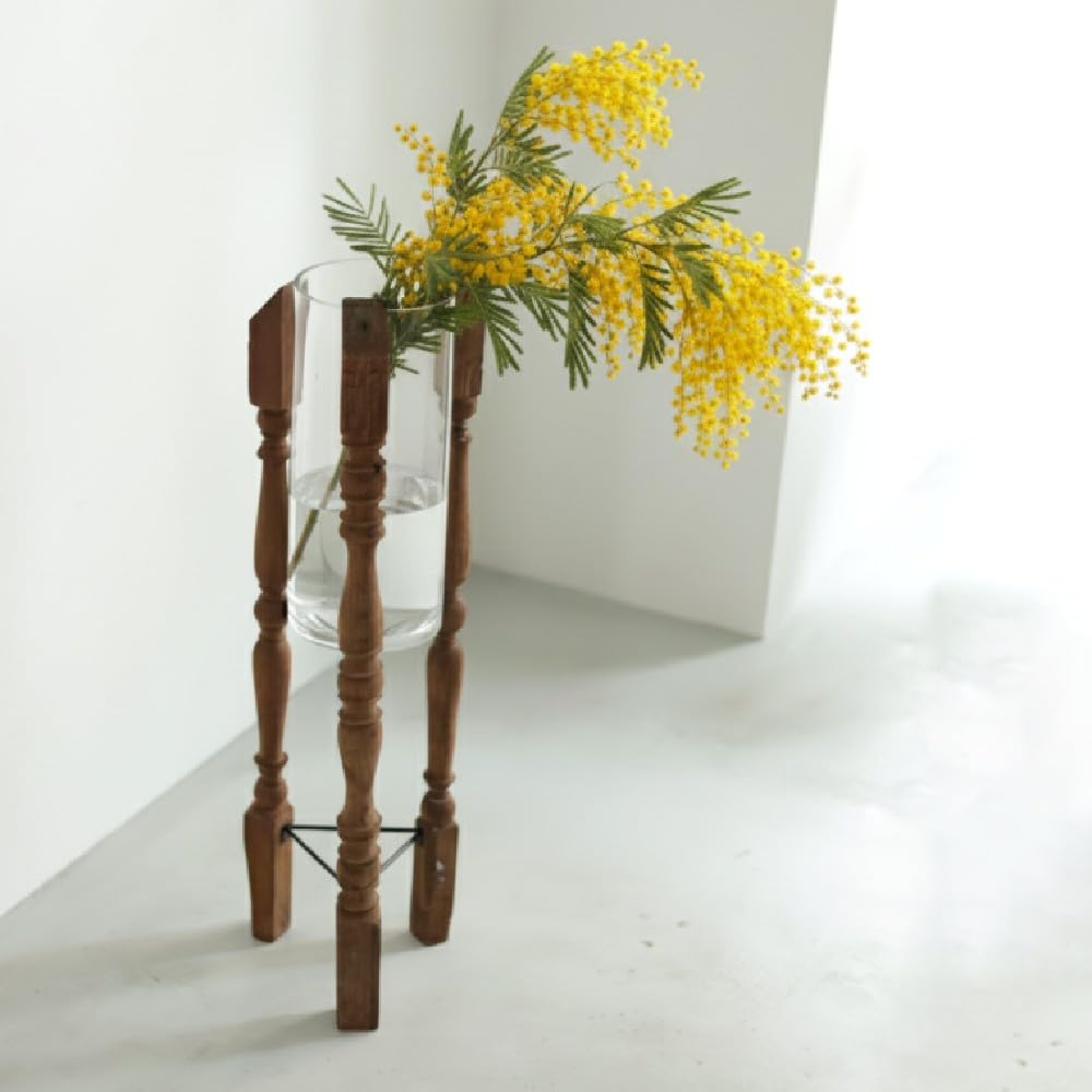 Amazon.co.jp: VONA wooden spindle フラワーベース 花瓶 スタンド